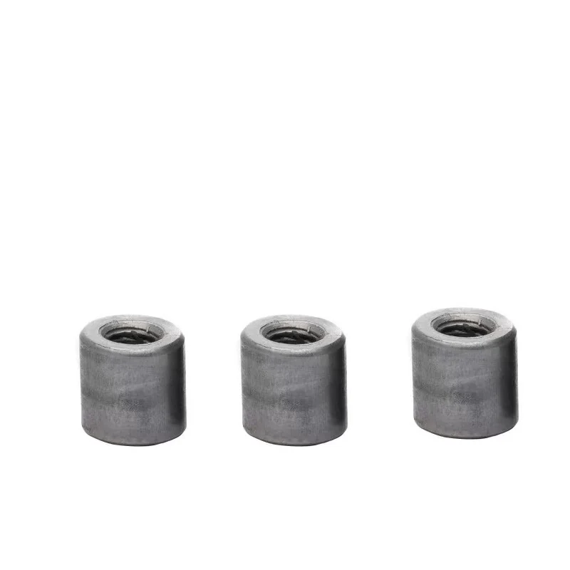 Iron Plain Finish Long Round Nuts Hole Internal Threaded Cylindrical Joining Head Thick Round Q235 Carbon Steel Chinese National Standard