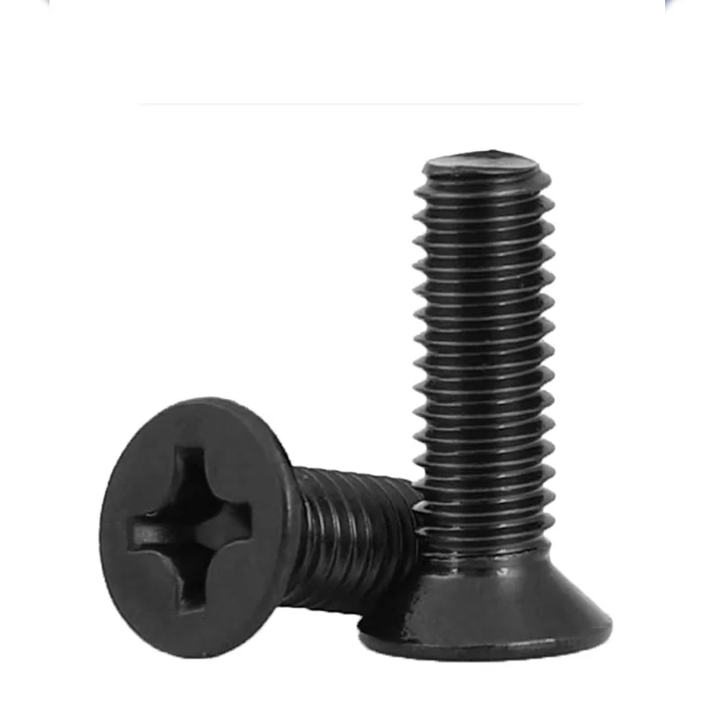 KM Black Cross-Recessed Countersunk Head Screws Flat Head Electronics Small Iron M1M2M3M4