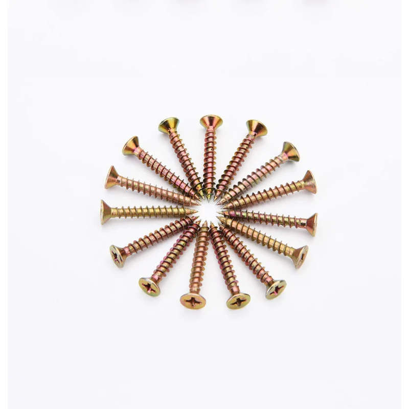 Cross-Recessed Self-Tapping Screws High-Strength Fiber Colored Woodworking Drywall M3.5 M4