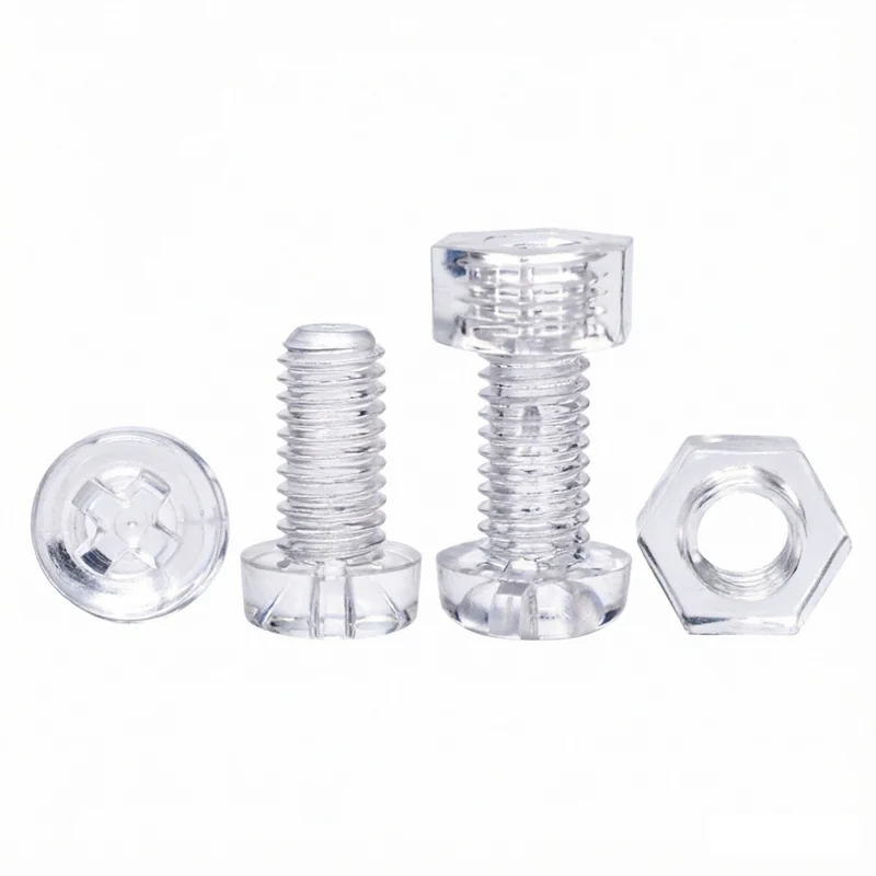 Transparent Plastic Screws and Nuts
