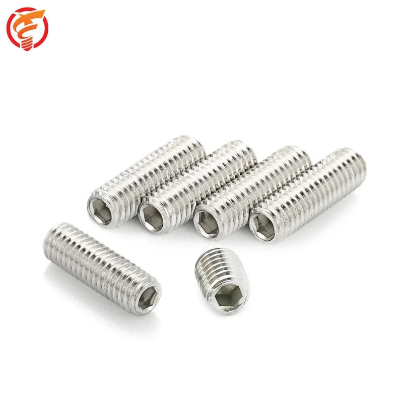 304 Stainless Steel Machine m Cup Point Set Screws Hex Socket Headless Set M3M4M5M6M8