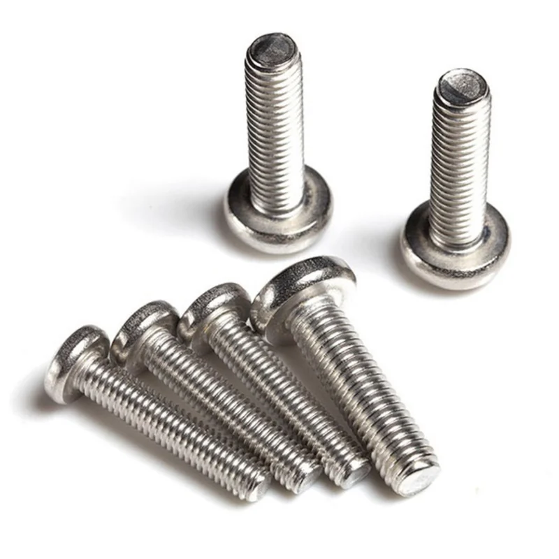304 Stainless Steel Round Head Cross-Recessed Machine Screws GB818