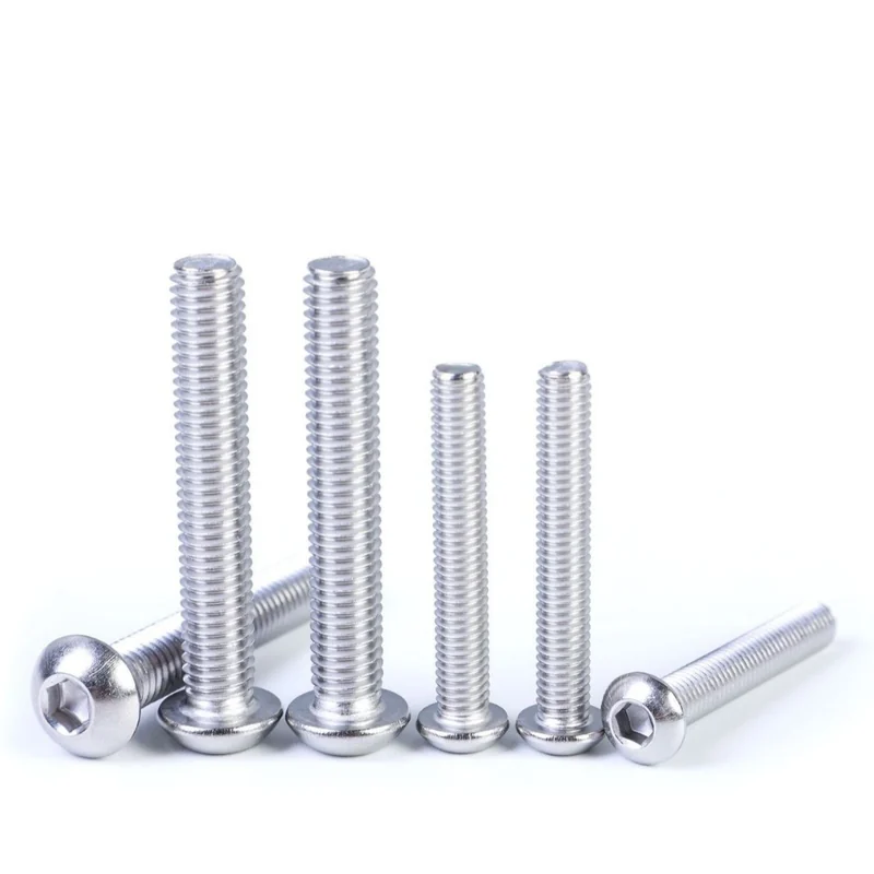 304 Stainless Steel Round Head Button Head Hex Socket Screws Mushroom Head Pan Head M2M3M4