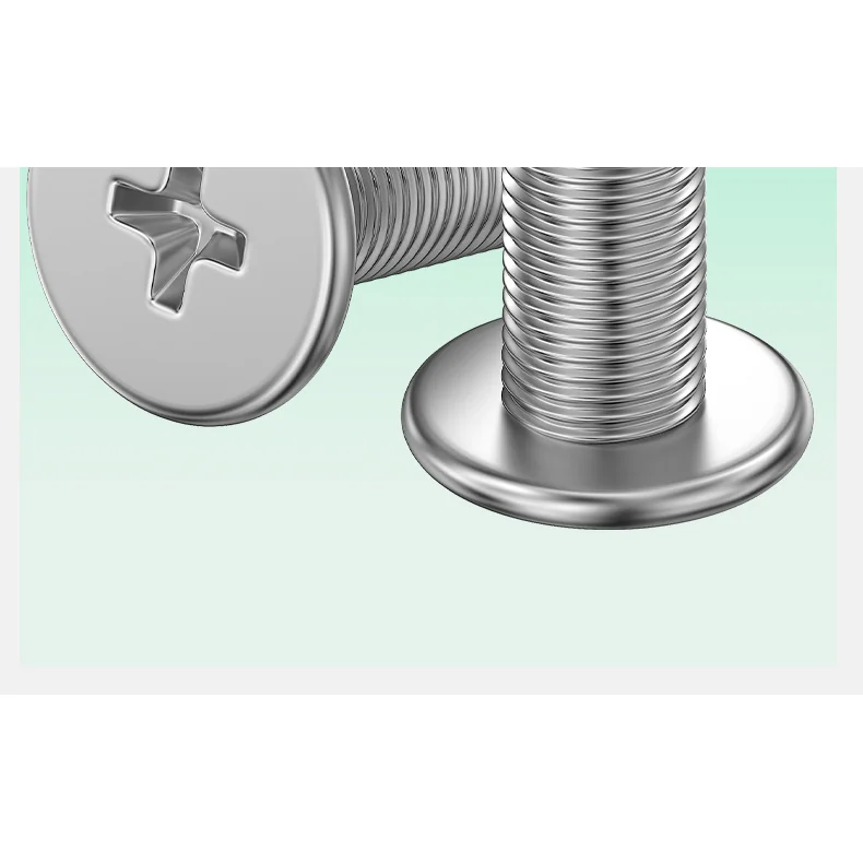 304 Stainless Steel Large Flat Head Thin Head Thin Head Cross-Recessed Screws M2-M6 CM Flat Head Small Extra-