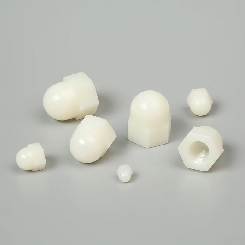 M3M4M5 Nylon Hex Cap Type Hex Nuts Plastic Decoration Nuts Plastic Cap Ball Head Hex Nuts