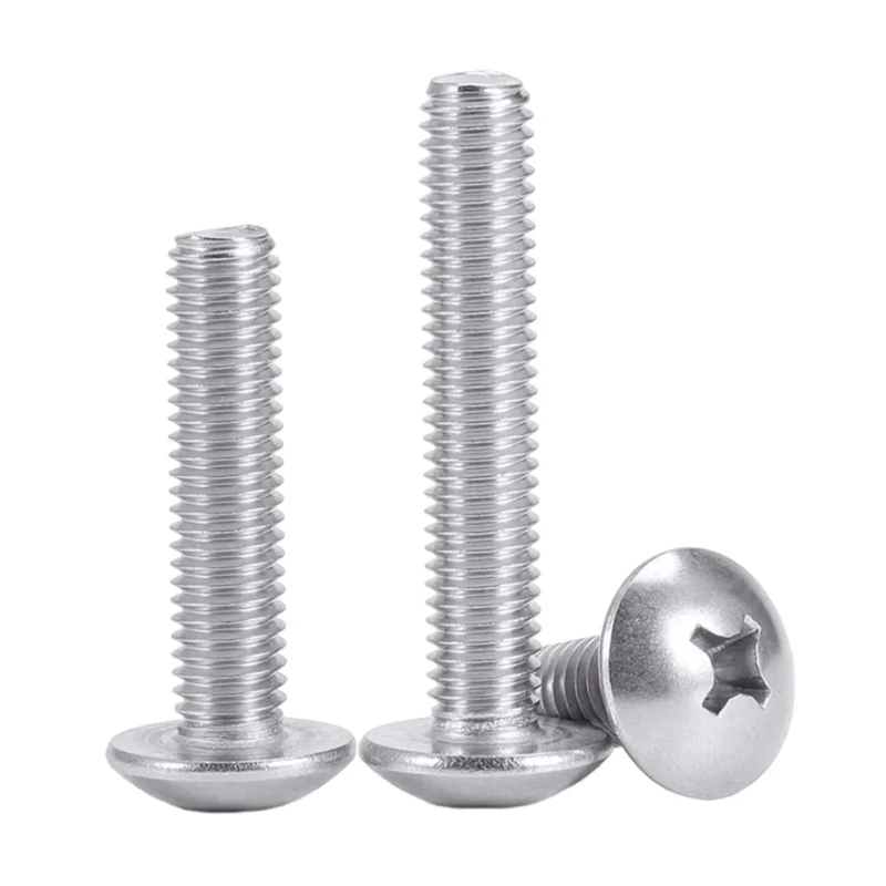 304 Stainless Steel Large Truss Head Round Head Cross-Recessed Machine Screws 201 Mushroom Head TM Truss Head
