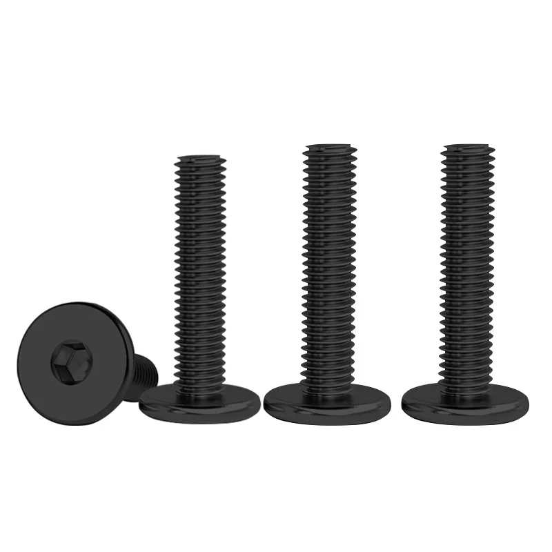 10.9LevelCM Flat Head Hex Socket Screws Black Hardened Carbon Steel Bolts M4M5M6More