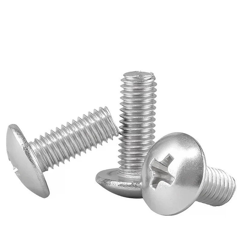 TM Large Truss Head Cross-Recessed Machine Screws Machine Thread Screws Truss Head Screws Mushroom Head Machine Thread Screw Nickel silver.M2/M3/M4/M5/M6