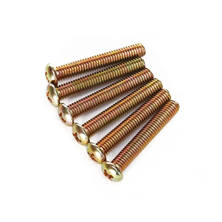 Partial Round Head Machine-Thread Cross-Recessed Pan Head Screws GB818