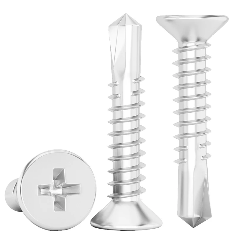 410 Stainless Steel Cross-Recessed Self-Tapping Self-Drilling Screws Countersunk Head Doors and Windows Flat Head