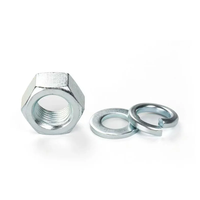 Grade 8.8 Zinc-Plated Hex Nut, Flat Washer and Spring Washer Kits