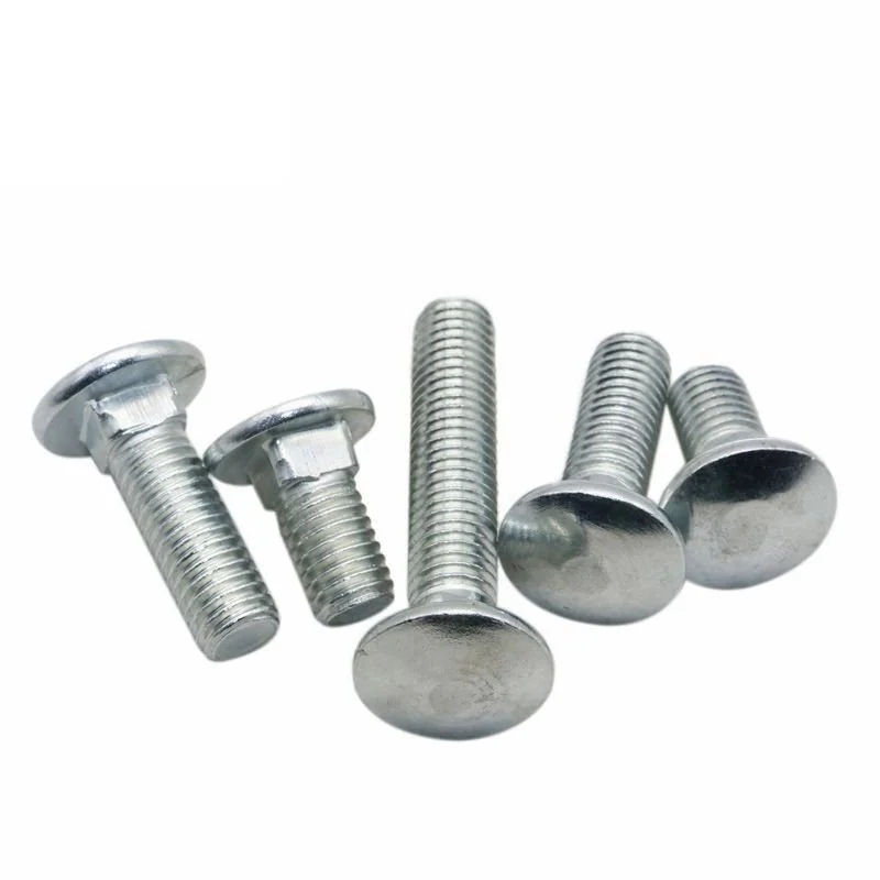 4.8Level Carriage Bolts Zinc-Plated Bolt Bridge Shelving Bolts Flat Head Button Head Chinese National Standard Large Truss Head Extra Solid