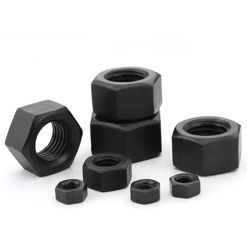 12.9Level High-Strength Hex Nuts Black Young Thread Hex Nuts Fine Thread Nuts M2M4M6M8M12M30