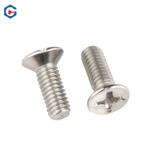 Iron Nickel-Plated Machine-Thread Cross-Recessed Countersunk Head Screws Flat End Flat Head Electronics Black