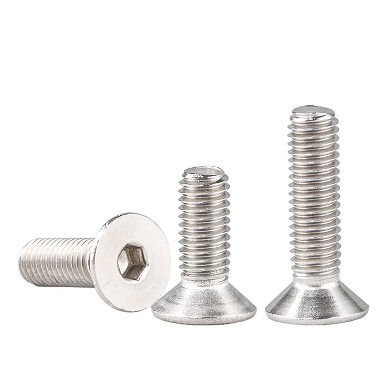 304 Stainless Steel Flat Head Hex Socket Countersunk Head Screws M2M2.5M3M4-M16