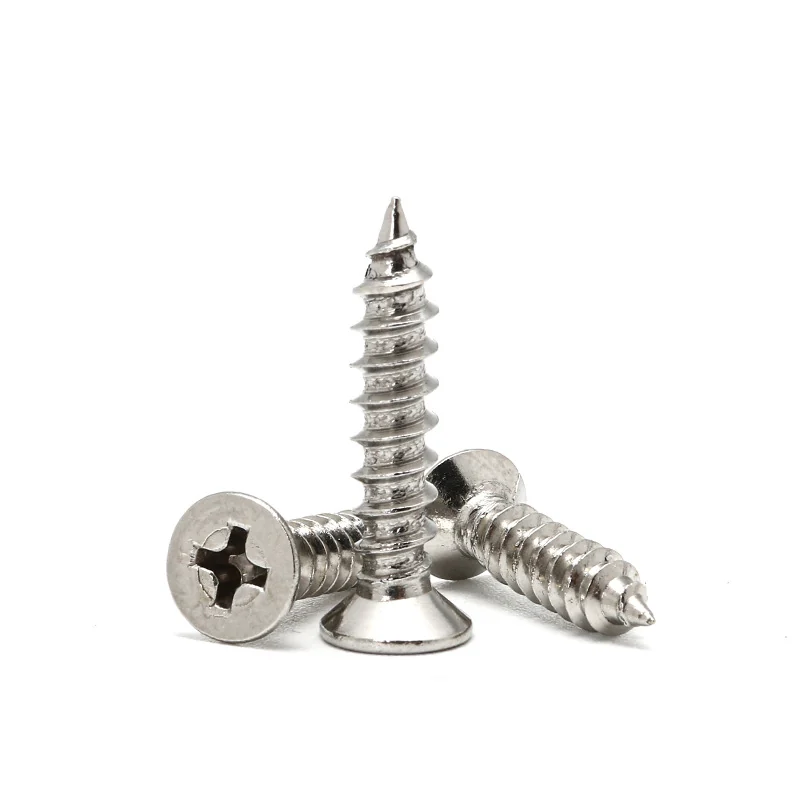 Wu Wang Screws Countersunk Head GB846 Self-Tapping Screws 201 Stainless Steel M4M5 Screws Countersunk Head Self-Tapping Stainless Steel Screws