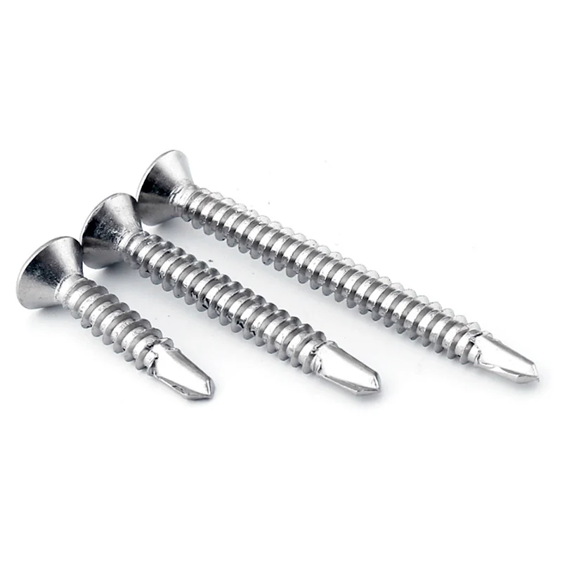 410 Stainless Steel Cross-Recessed Countersunk Head Self-Tapping Self-Drilling Screws Flat Head