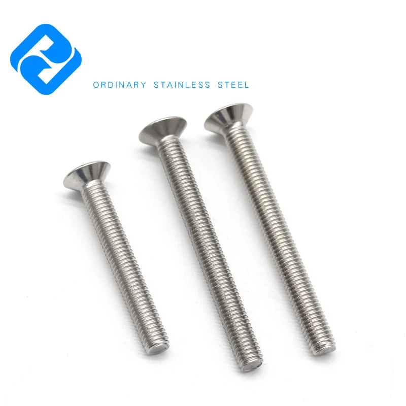 201/304 Stainless Steel Hex Socket Countersunk Head Screws Flat Head M10*10/12/16/20-60