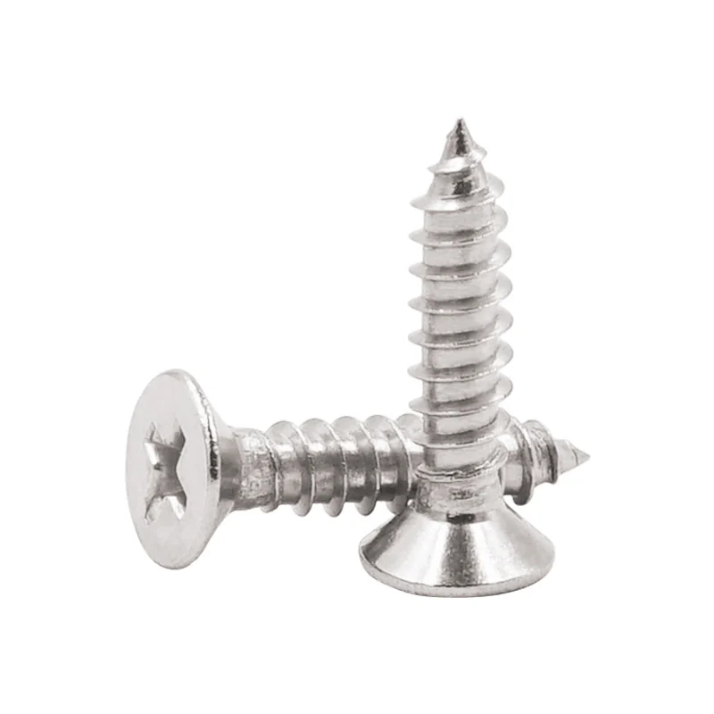 Screws 304 Stainless Steel Miniature Screws Cross-Recessed Flat Head Self-Tapping Screws Cross-Recessed Countersunk Head Self-Tapping Screws