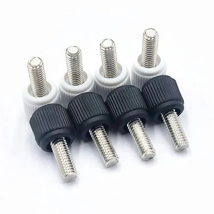 Cross Recess Plastic Head Thumb Screws Computer Case Plastic Straight Knurl Round Head Thumb Bolts Handle Crunch