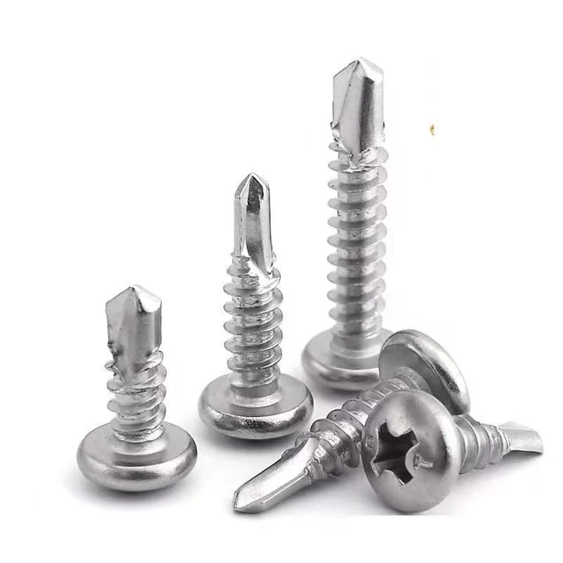 410/304 Stainless Steel Cross-Recessed Pan Head Self-Tapping Round Head Self-Drilling Screws Aluminum Alloy Doors and Windows
