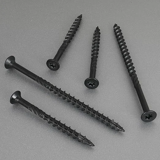 Black Knurled Flat Head Hexalobular Recess Ace Plate Screws Household External Wood Rust-Resistant epoxy coating Self-Tapping Screws