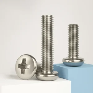 PM Round Head Machine Thread Iron Nickel-Plated Cross-Recessed Pan Head Screws Pan Head Bolts Dollar Head Machine Thread Screws Electronics M2M3M4