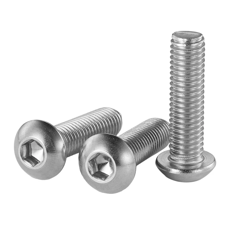 304 Stainless Steel Button Head Hex Socket Screws Pan Head Mushroom Head M3M4M5M6M8