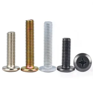 White Zinc-Plated Yellow Zinc-Plated Nickel-Plated Black Chamfered Cross-Recessed Machine Screws Flat Head Furniture