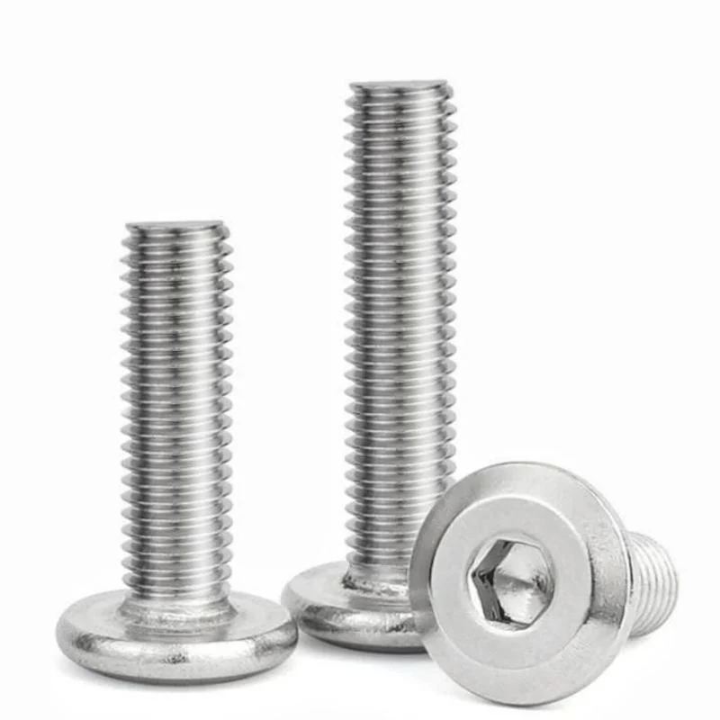 304 Stainless Steel Flat Head Chamfered Hex Socket Screws Countersunk Head Internal Hex Furniture M2M3M4M5M6