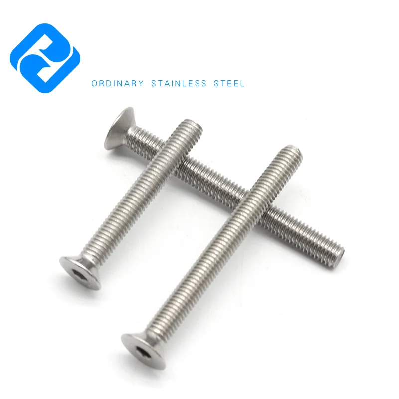 201/304 Stainless Steel Hex Socket Countersunk Head Screws Flat Head M10*10/12/16/20-60