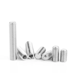 304 Stainless Steel Flat Point Machine m Hex Socket Set Screws Headless M2M3M6M10