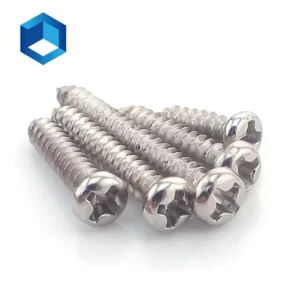 304 Stainless Steel Round Head Cross-Recessed Self-Tapping Screws Pan Head Wood PA Pointed Tip Large Head M1.7-M8