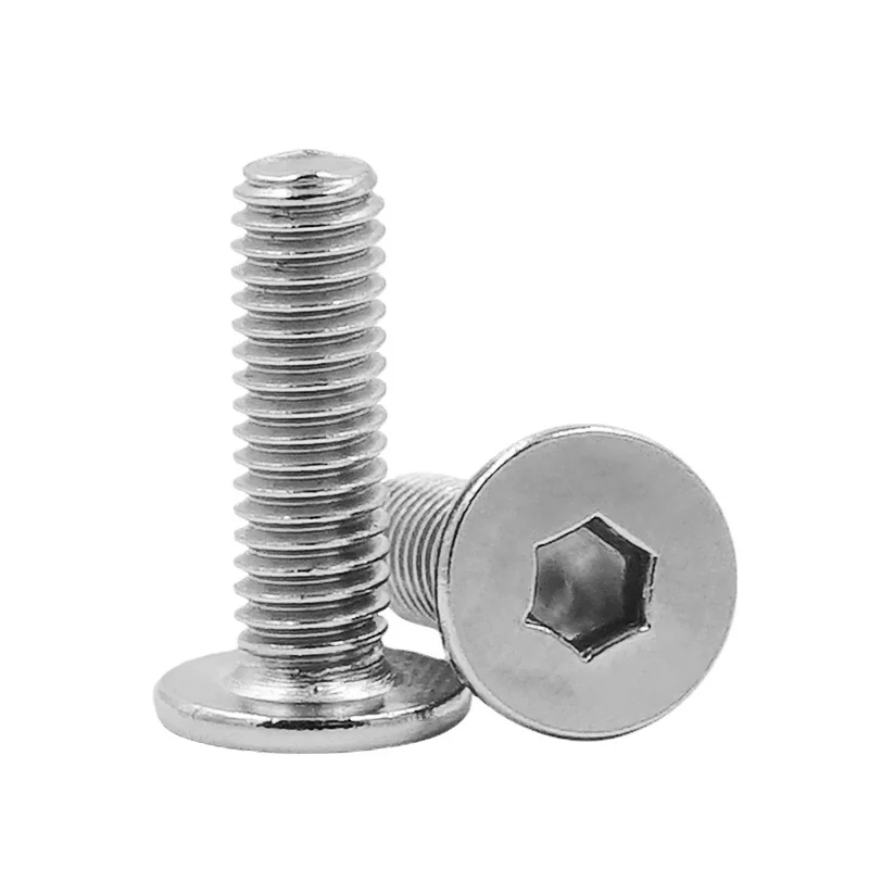 304 Stainless Steel Thin Head Hex Socket Screws Thin Flat Head CM Flat Head