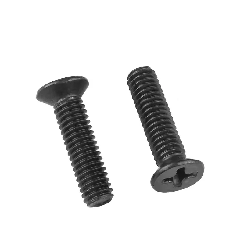 KM Black Cross-Recessed Countersunk Head Screws Flat Head Electronics Small Iron M1M2M3M4