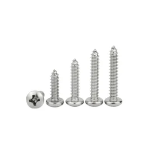 304 Stainless Steel Pan Head Cross-Recessed Round Head Self-Tapping Screws GB845 -PA Pointed Tip