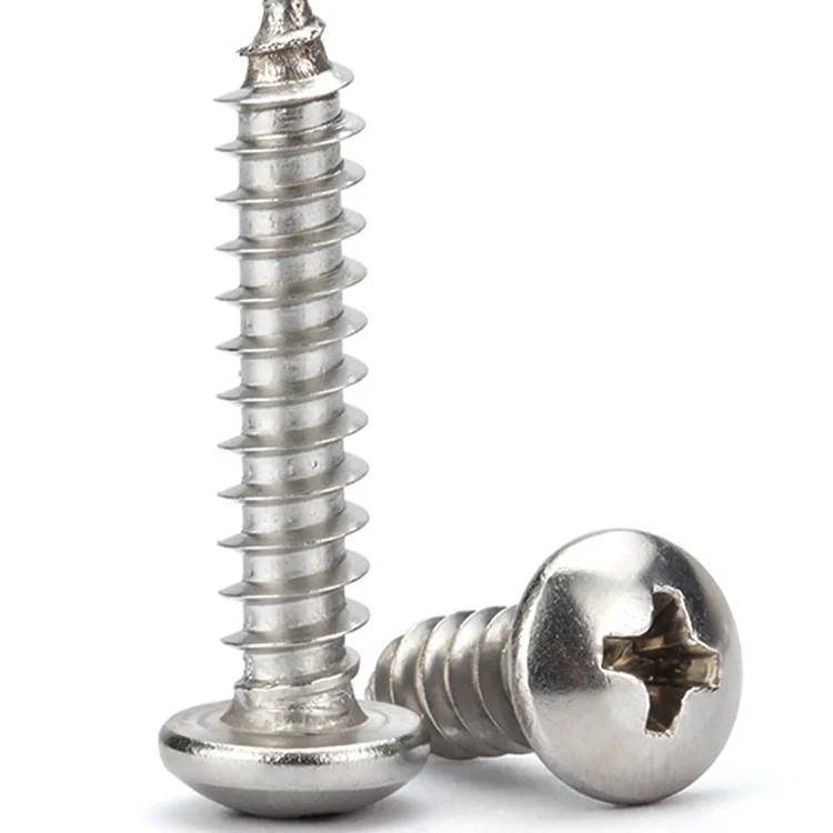 201 Stainless Steel Cross-Recessed Round Head / Pan Head Self-Tapping Screws / GB845M2M2.5M3M4M5M6