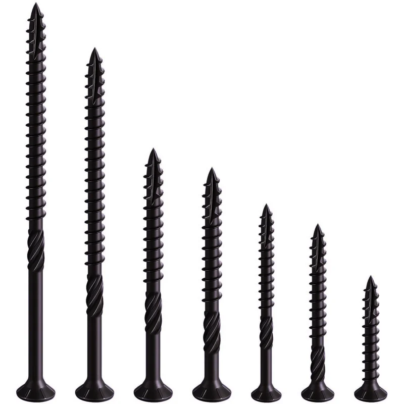 Black Knurled Flat Head Hexalobular Recess Ace Plate Screws Household External Wood Rust-Resistant epoxy coating Self-Tapping Screws
