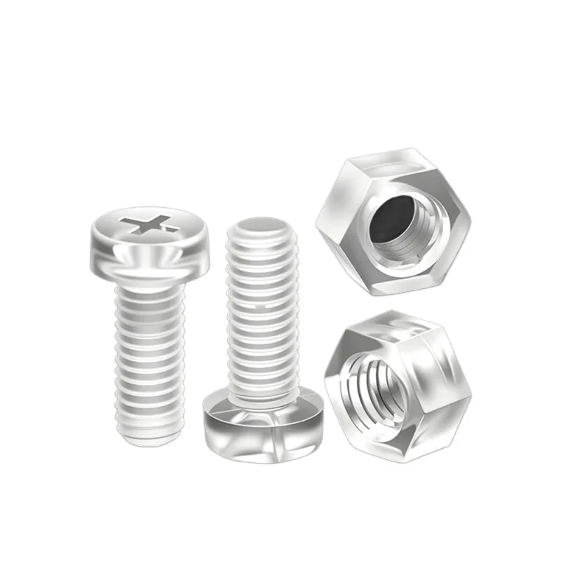 Transparent Round Head Cross-Recessed Machine Screws Plastic M3M4M5M6M8