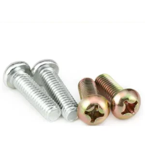 GB818 Button Head Carbon Steel Zinc-Plated Cross-Recessed Screws White M3M4M5M6M8M10