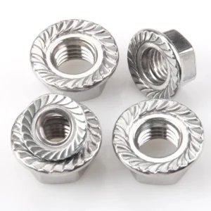 304 Stainless Steel Serrated Hex Flange Nuts, M4 / M5 / M6 / M8 / M10 / M12 / M14 / M16