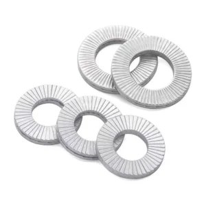 DIN25201 Double-Stack Lock Washer Pairs, 304 Stainless Steel / Zinc-Flake-Coated 65Mn