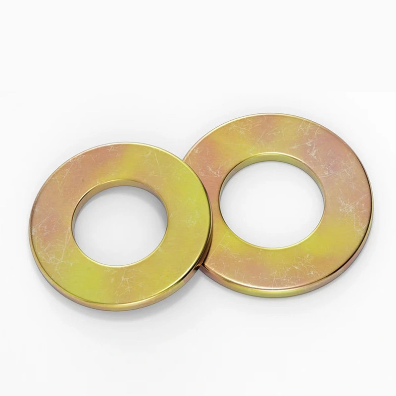 Yellow Zinc-Plated Large Flat Washers for Electrical Cabinets, M5-M20