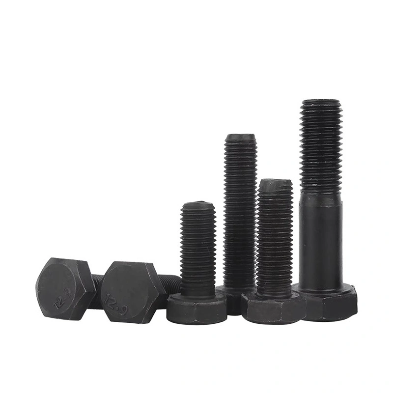 Grade 12.9 Blackened High-Strength Hex Head Bolts, M6/M8/M10