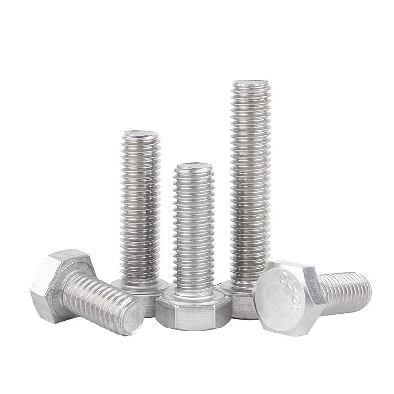 304 Stainless Steel DIN933 Full-Thread Hex Head Bolts, M3-M30