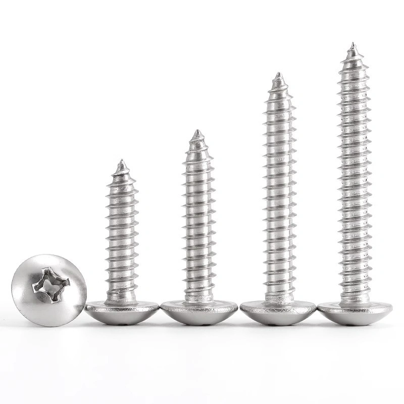 304 Stainless Steel Phillips Truss Head Self-Tapping Wood Screws