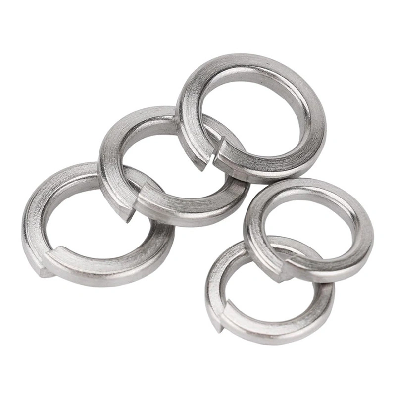 304 Stainless Steel Split Spring Lock Washers, M6/M8/M10-M52