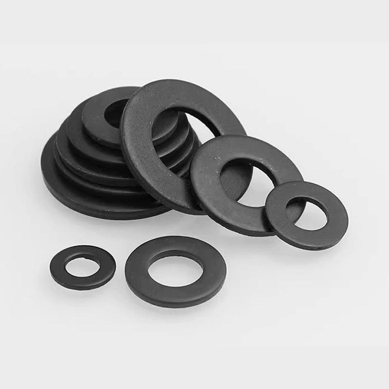 Grade 8.8 Blackened High-Strength Iron Flat Washers, M8/M12/M16