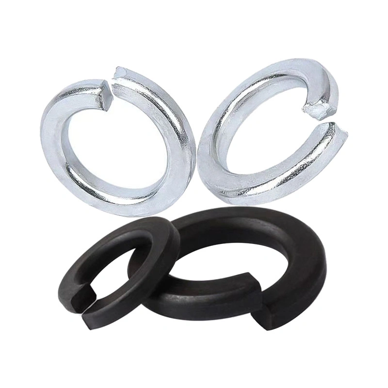 GB7244 Heat-Treated Heavy-Duty Split Spring Washers, Blackened and Zinc-Plated Options