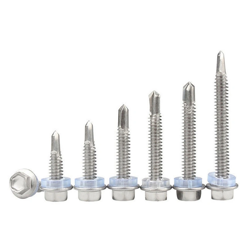 410 Stainless Steel Hex Head Self-Drilling Screws, M5.5/M6.3